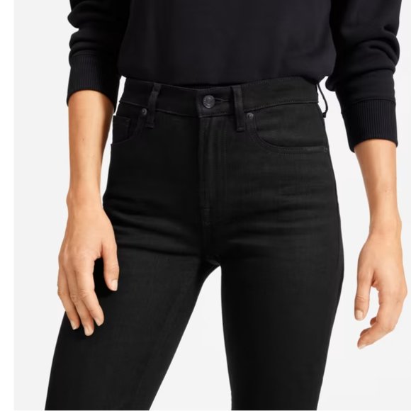 EUC Everlane Black High-Rise Skinny Jeans  Sz 27 - Picture 3 of 15